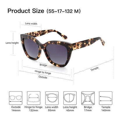 Butterfly Polarized Acetate Sunglasses