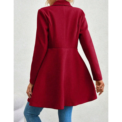 Women's Winter Lapel Button-Up Coat