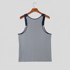 INCERUN Striped Patchwork Tank Top