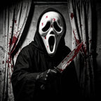 Ghost Mask with Mesh Hood
