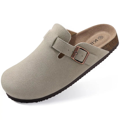 Suede Cork Clogs