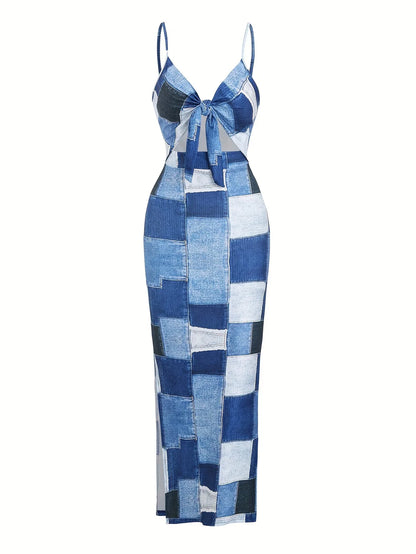 Summer Print Suspender Dress