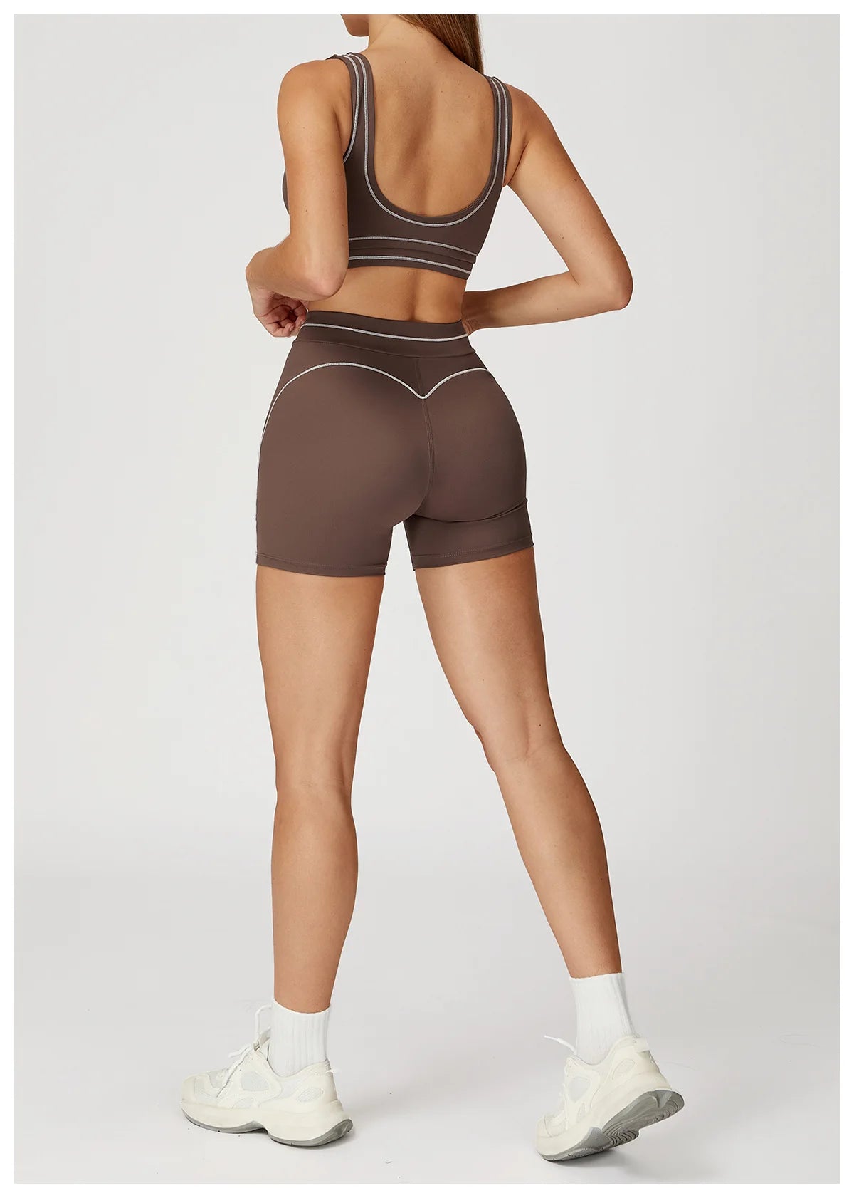 Knit Construction Sleeveless True-To-Size Fit Two-Piece Yoga Set