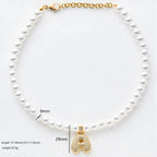 Pearl Letter Pendant Necklace