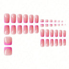 French Pink Square Press Nails