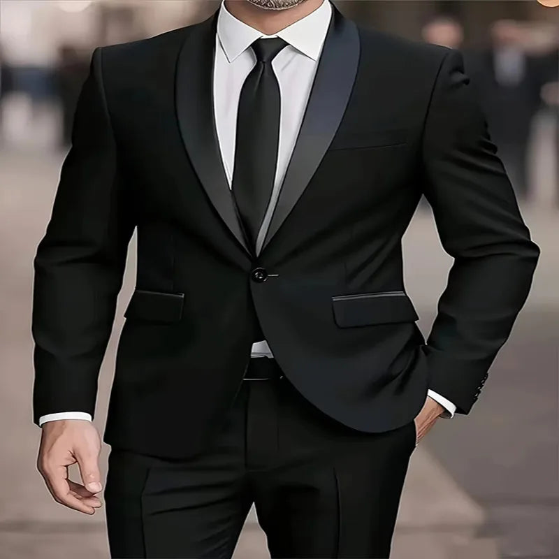 Single-Button Slim Dance Party Suit