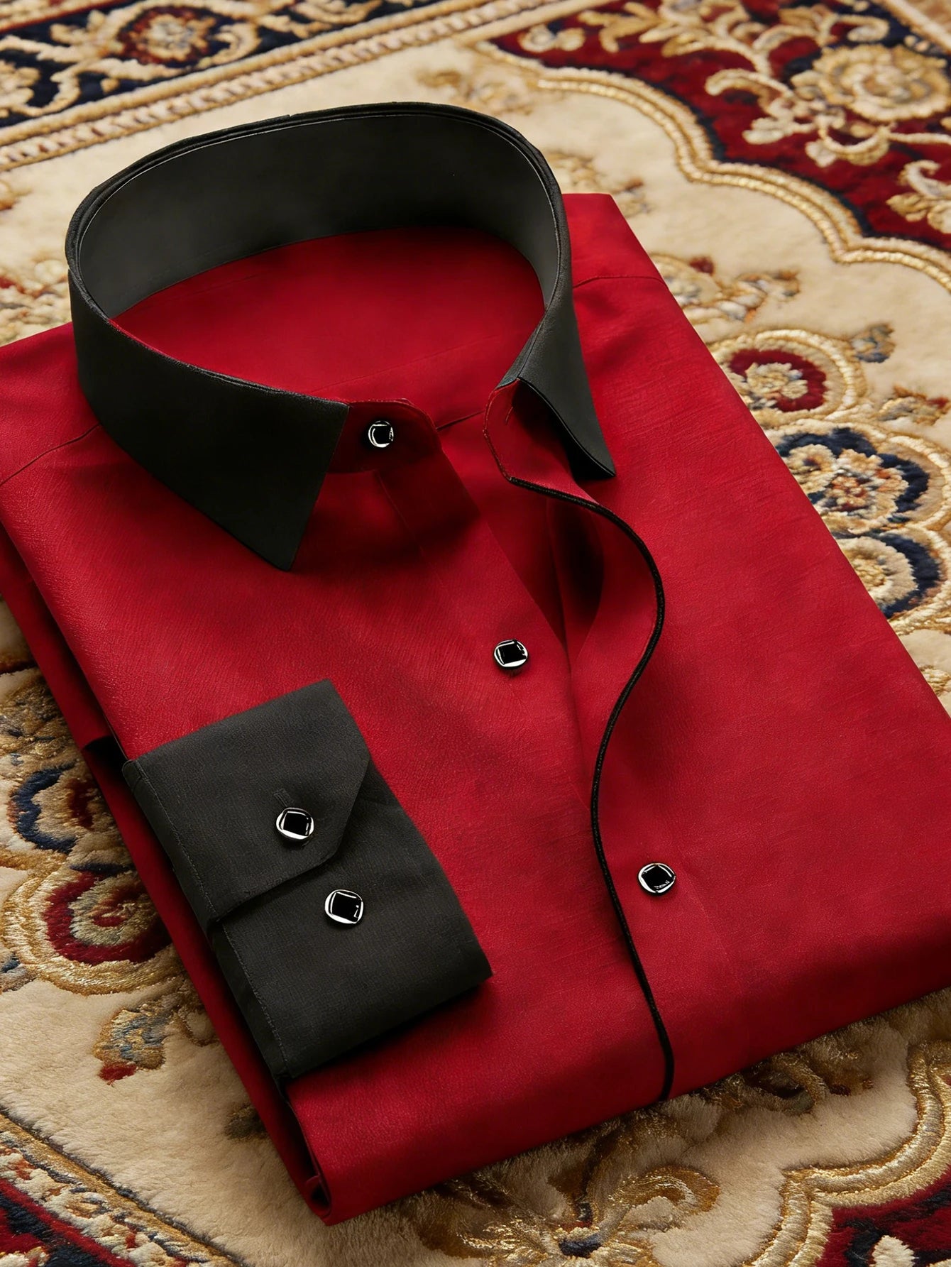 Patchwork Tuxedo Formal Shirt