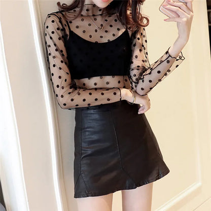 Transparent Mesh Star Shirt
