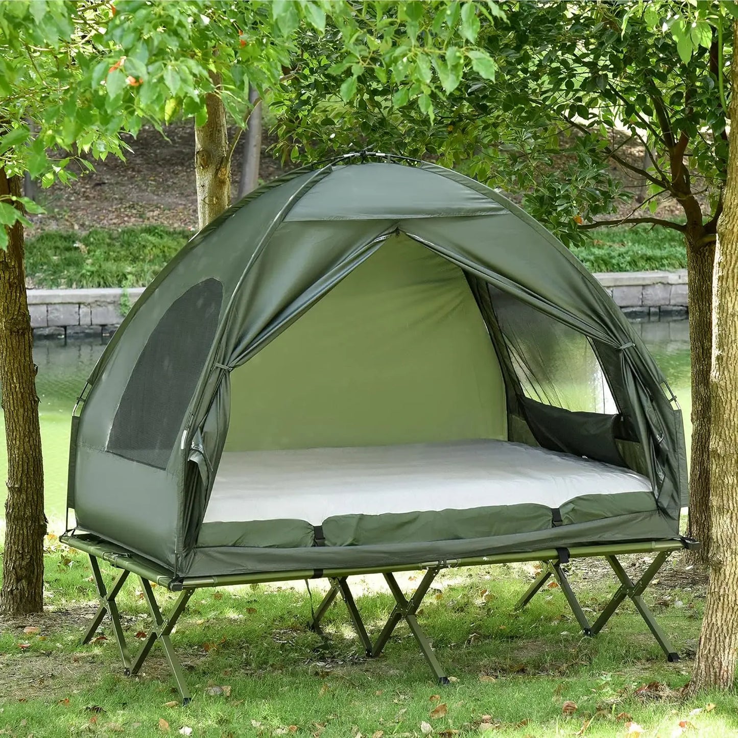2 Person Foldable Camping Cot Tent