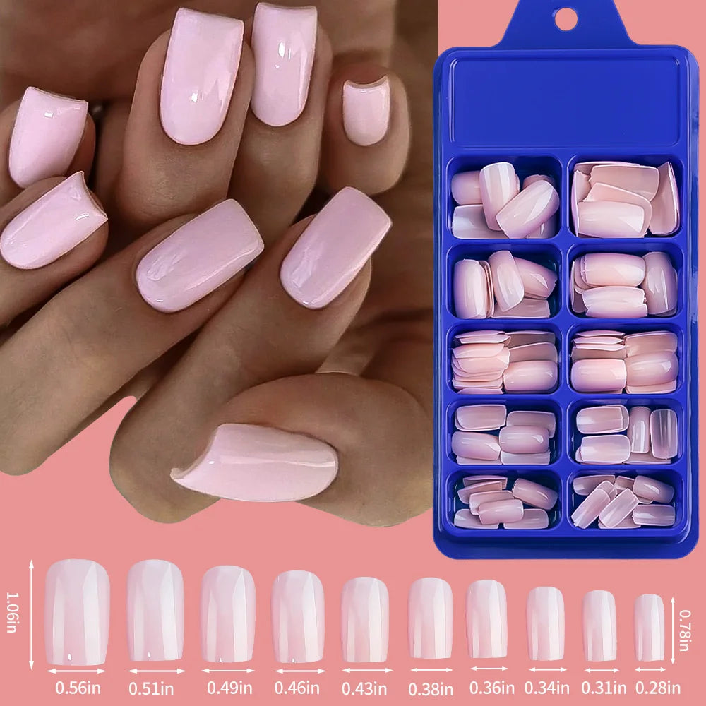 Milk White Press Nails Medium