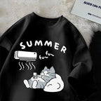 Women Summer Cartoon Print Shirt