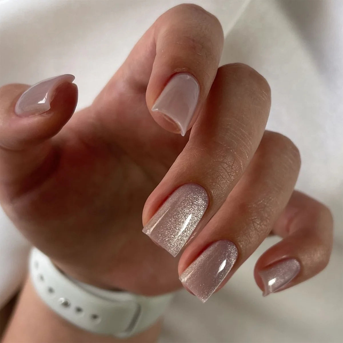 Mid-length French False Nails Leopard