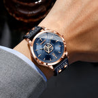 BINBOND Sport Leather Quartz Watch