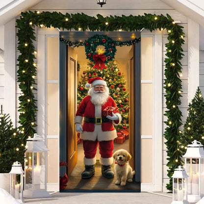 Cute Animals Christmas Door Cover