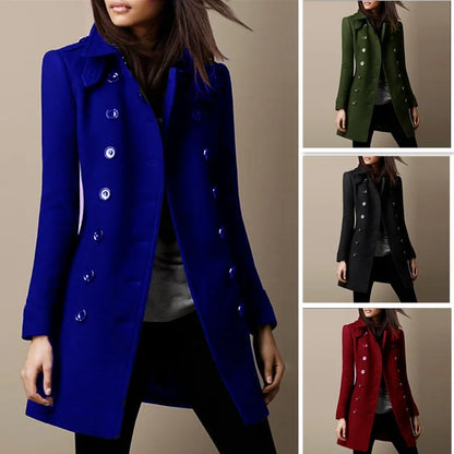 Women’s Double-Breasted Wool Overcoat
