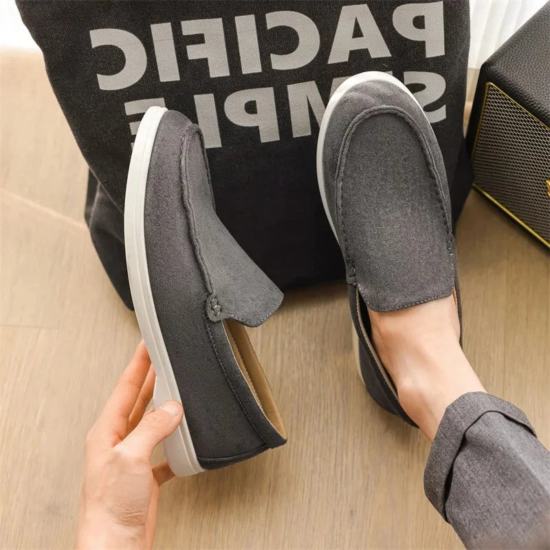 Suede Leather Driving Loafers