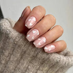 Mid-length French False Nails Leopard