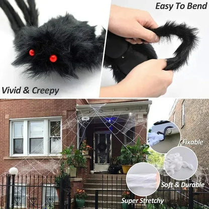 Halloween Giant Plush Spider Decoration