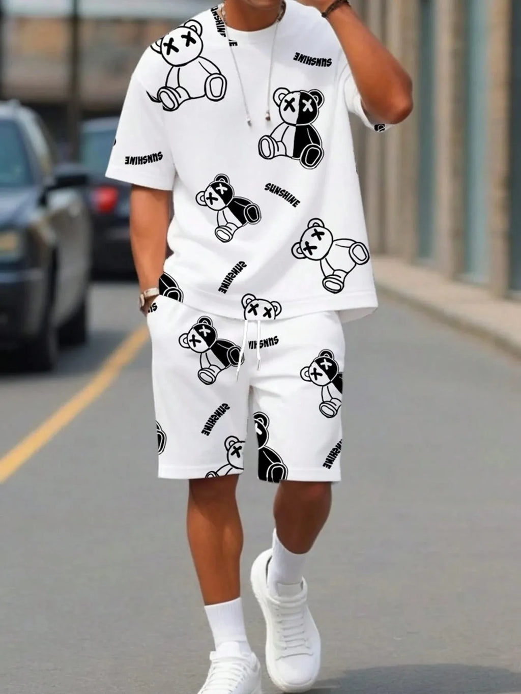 Bear Print Lightweight Summer Set