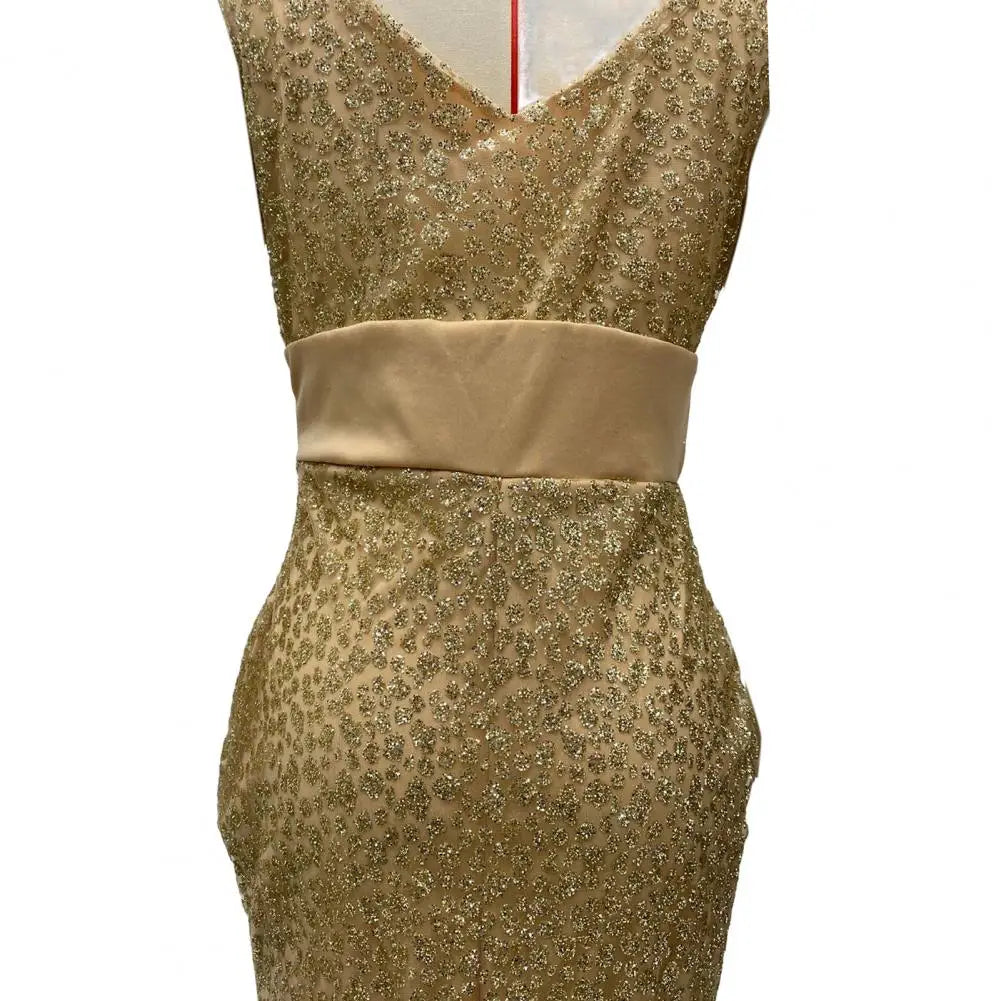 Sequin Mesh Evening Party Dress