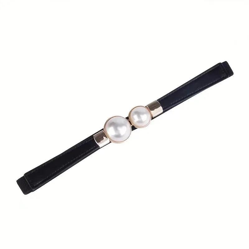 Double pearl buckle belt