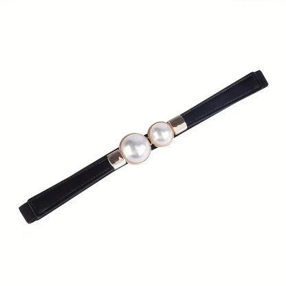 Double pearl buckle belt
