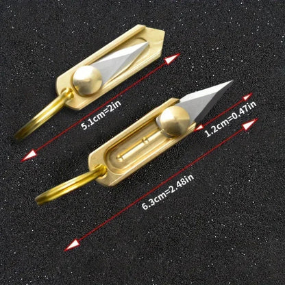 Push-Pull Brass Utility Knife