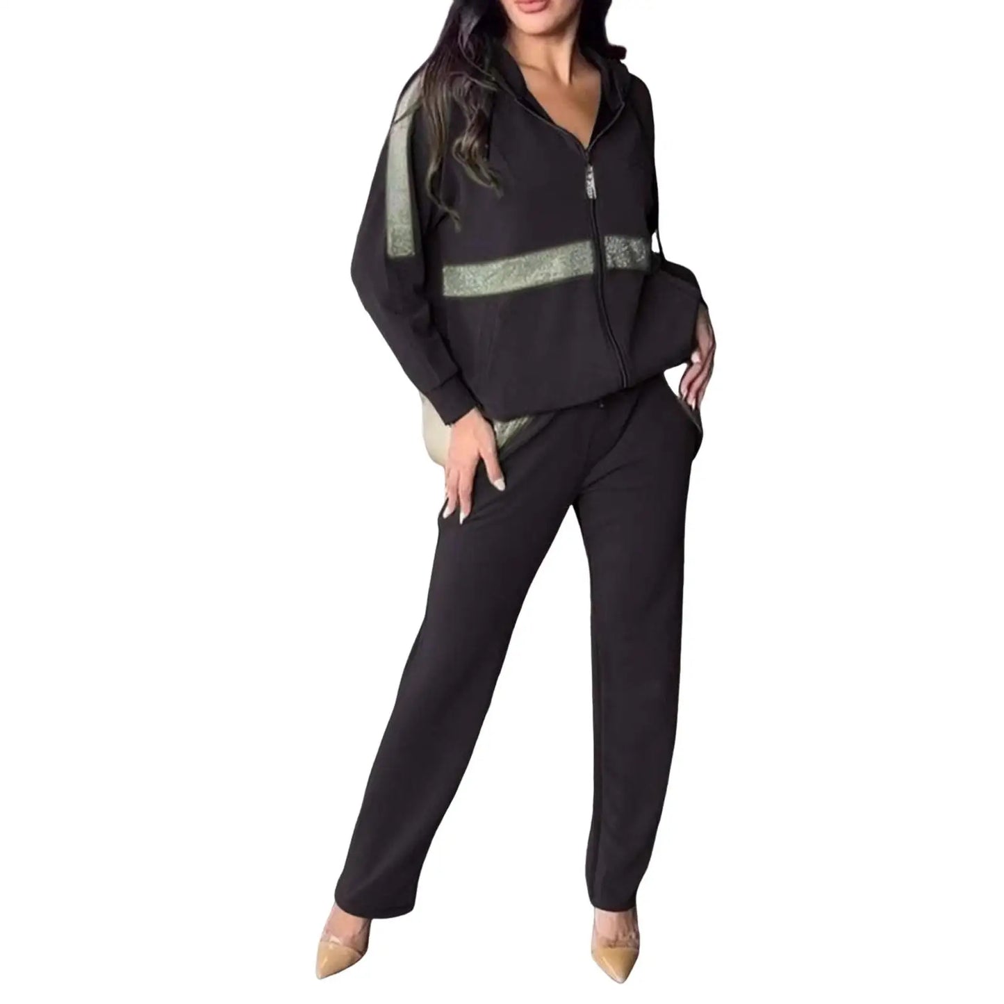 Diamond Patchwork Tracksuit Set