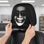 Scary Face Car Headrest Cover