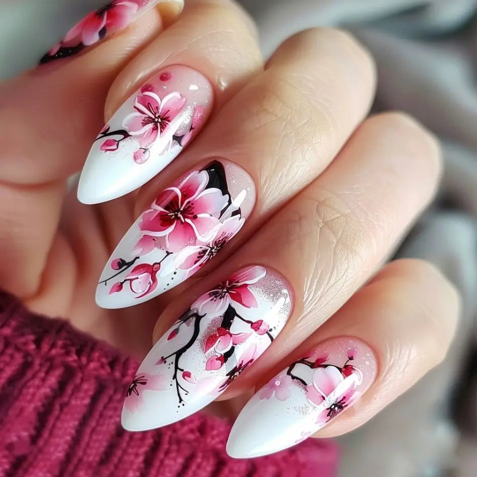 set Medium long fake nails