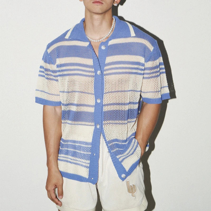 Striped Casual Knit Shirt