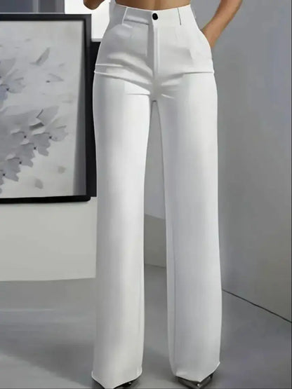 Wide Leg High Waist Suit Pants