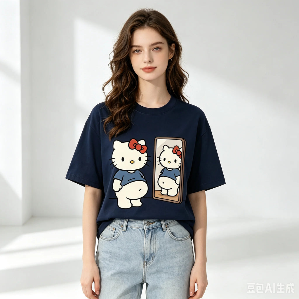 Kawaii Character Graphic Print T-Shirt