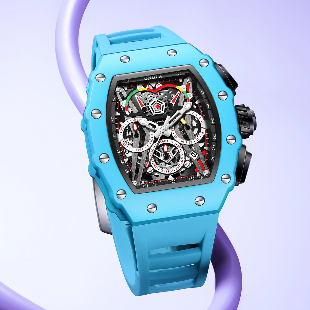 ONOLA Tonneau Silicone Quartz Watch