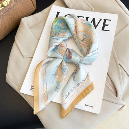 High-End Small Silk Scarf