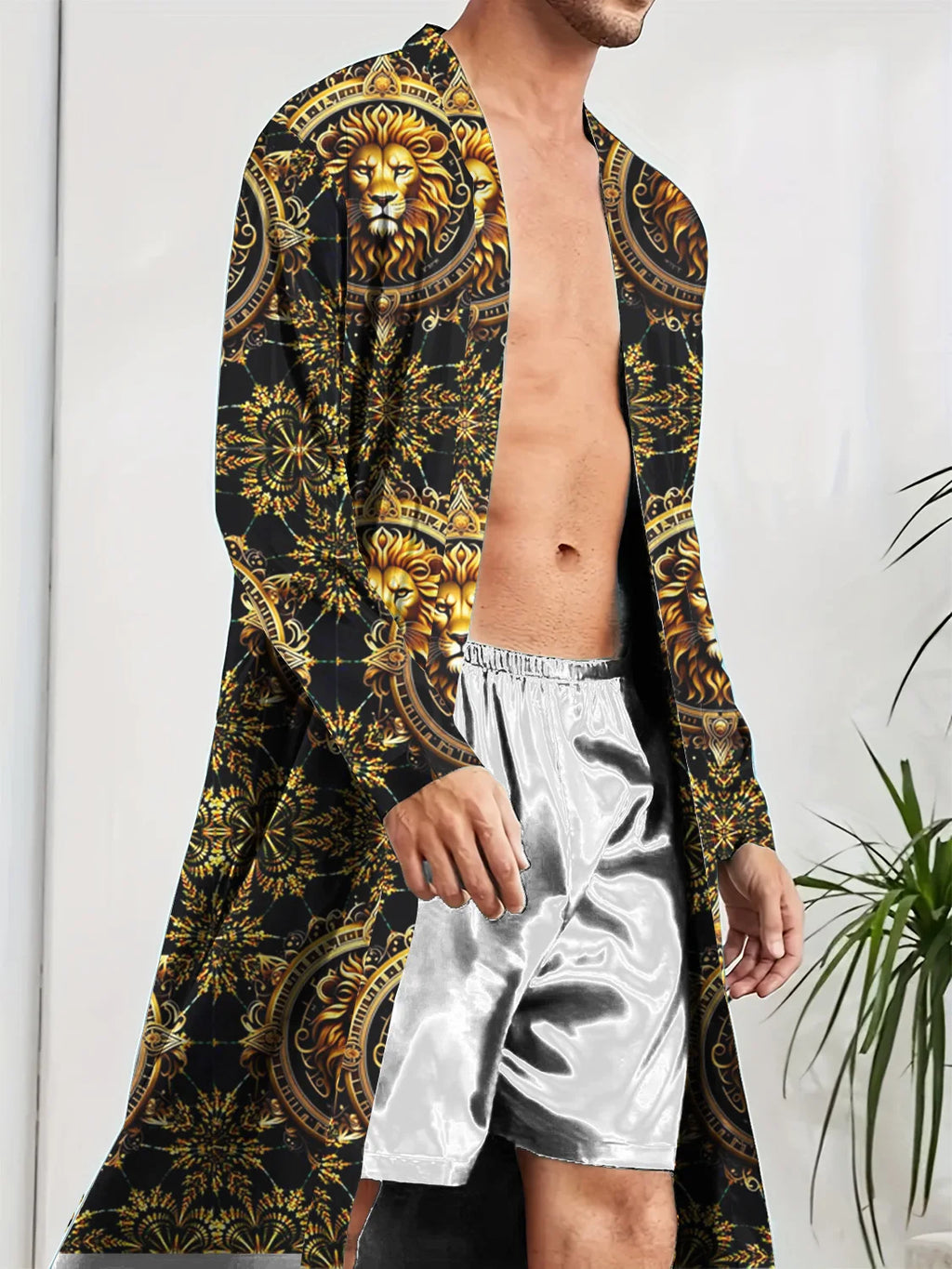 3D Digital Printed Lion Bathrobe