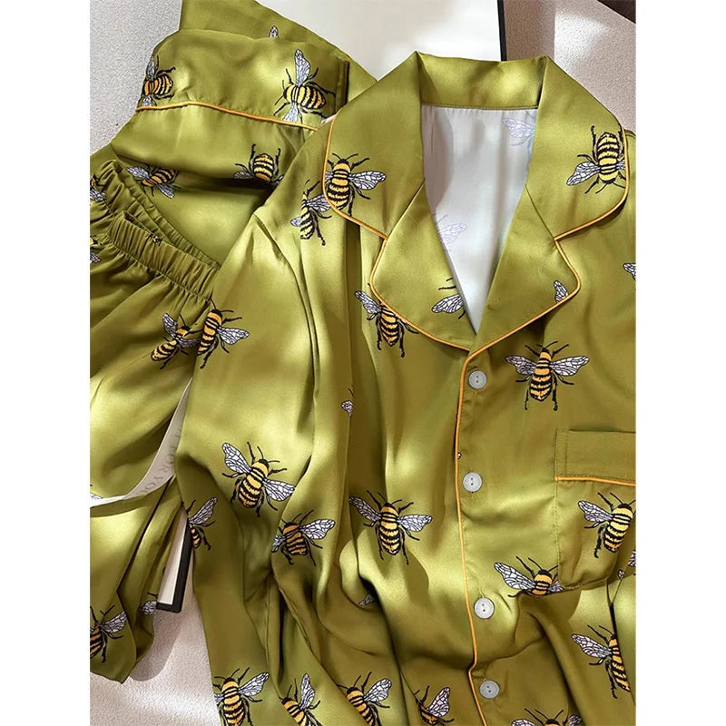 Satin Print Luxury Pajama Set