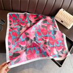 Satin Print Square Scarf