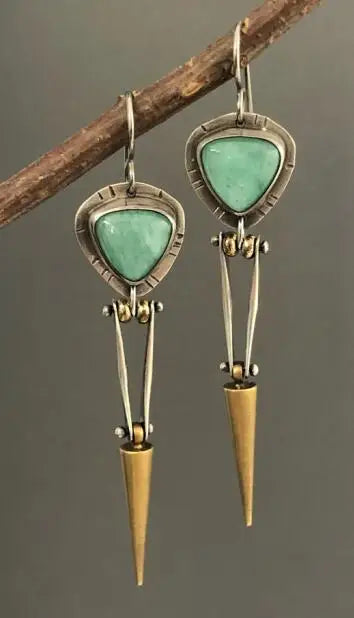 Rhinestone Tulip Hoop Earrings