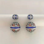 Ethnic Round Zircon Stud Earrings