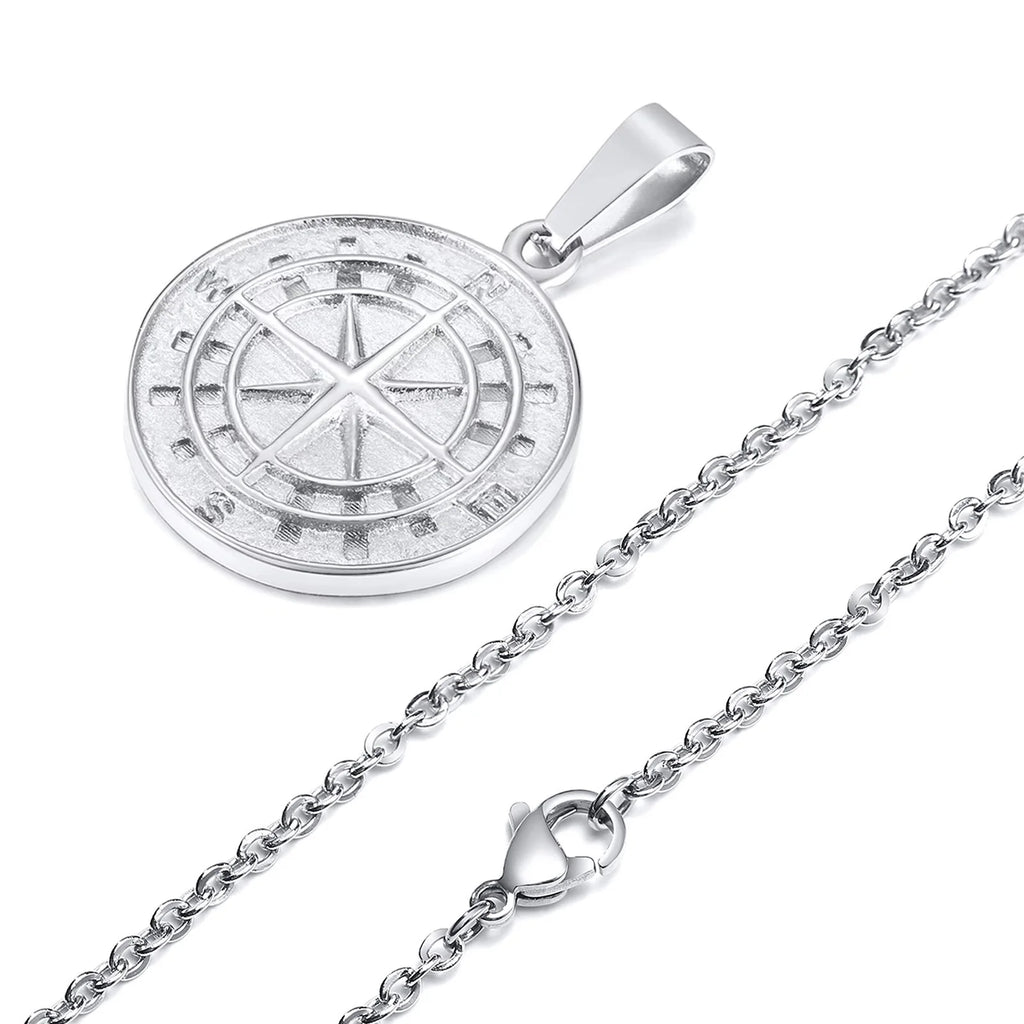 Mprainbow Viking Compass Necklace