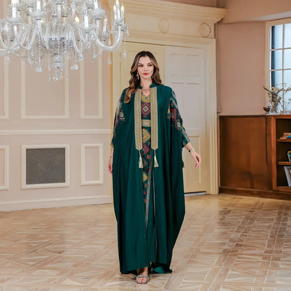 Open Kaftan Abaya Suit