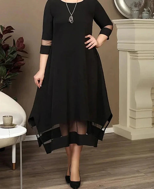 Elegant Plus Size A-Line Dress