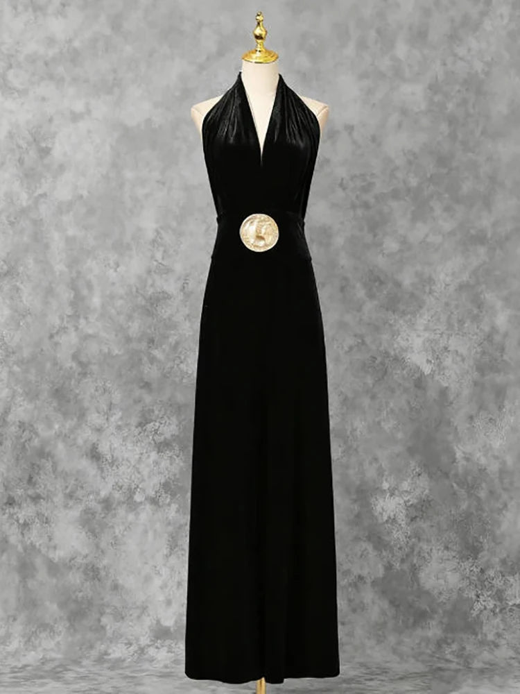 Glamorous Open-Back Flare Jumpsuit