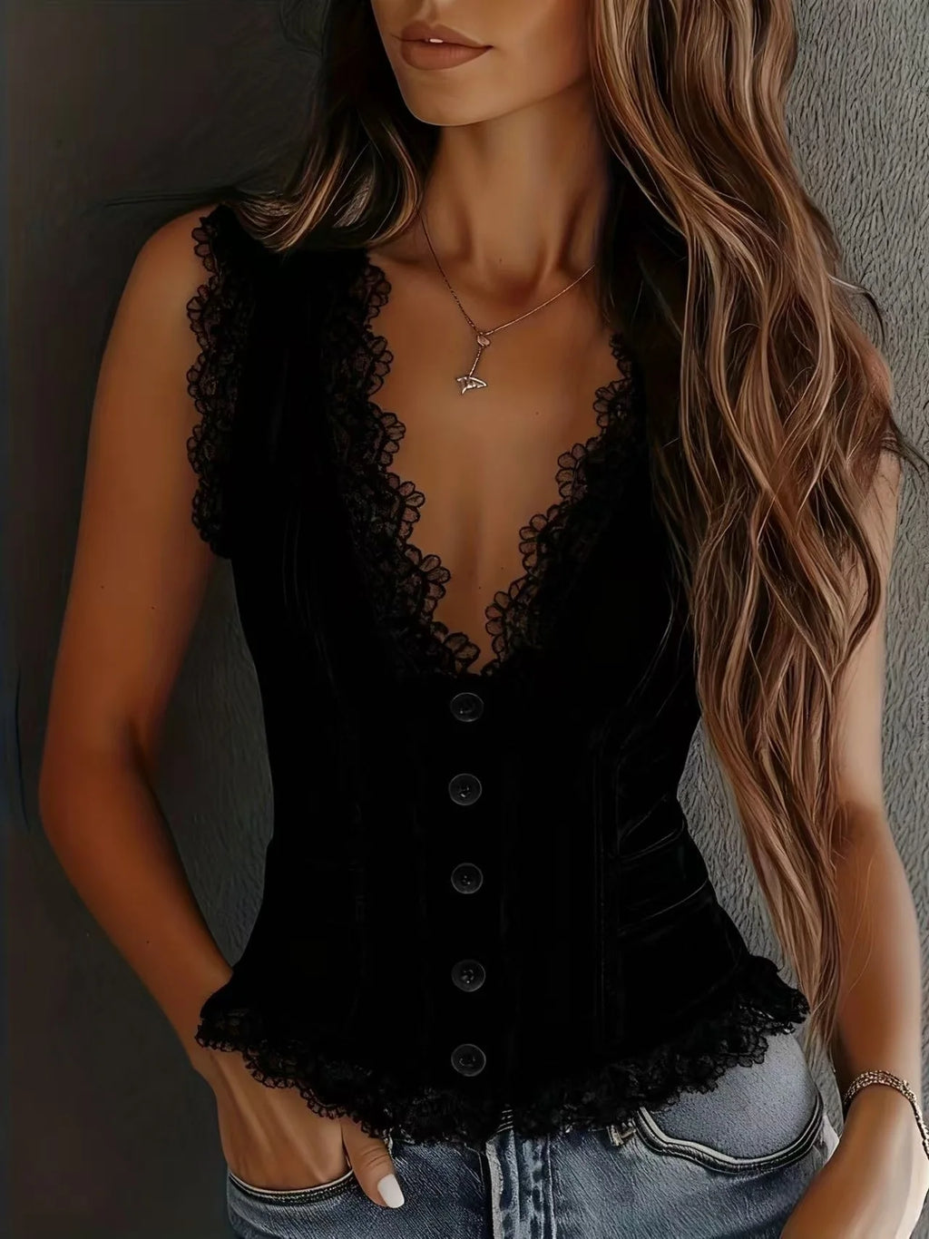 Everyday Deep V-Neck Sleeveless Top