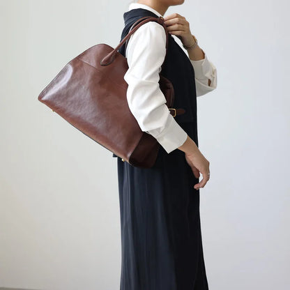 Genuine Leather Large Tote Bag