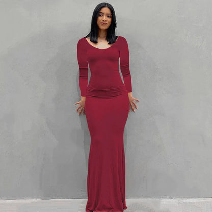 Spaghetti Strap Bodycon Maxi Dress