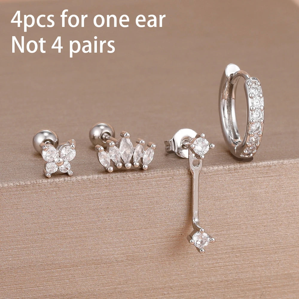 Zircon Water Drop Hoops
