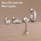 Zircon Water Drop Hoops