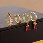 Zircon Water Drop Hoops